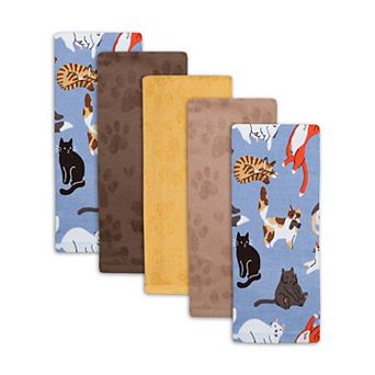 The Big One® 5 pk Cats and Dogs Print Kitchen Towels