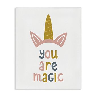 Stupell Home Decor You Are Magic Unicorn Horn Canvas Wall Art