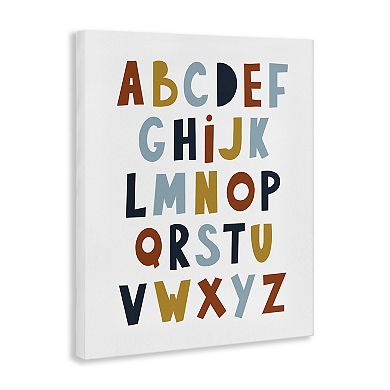 Stupell Home Decor Natural Tones Alphabet Canvas Wall Art