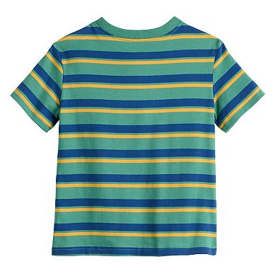 Baby & Toddler Boys Jumping Beans® Short Sleeve Striped Henley T-Shirt