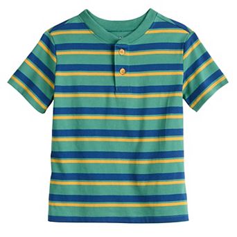 Baby & Toddler Boys Jumping Beans® Short Sleeve Striped Henley T-Shirt