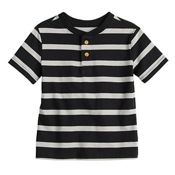 Baby & Toddler Boys Jumping Beans® Short Sleeve Striped Henley T-Shirt