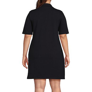 Plus Size Lands' End Starfish Elbow Sleeve Polo Dress