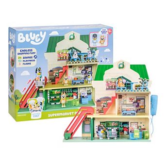 Bluey Supermarket Playset 24 Sounds 15 pc Play House