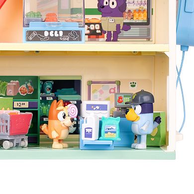 Bluey Supermarket Playset 24 Sounds 15-piece Play House