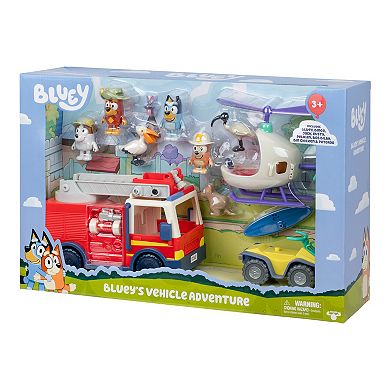 Bluey Vehicle Adventure Playset with Figures & Accessories