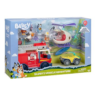 Bluey Vehicle Adventure Playset with Figures & Accessories