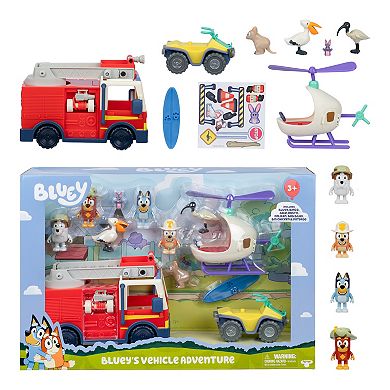 Bluey Vehicle Adventure Playset with Figures & Accessories