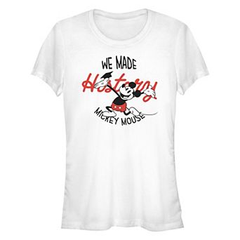 Disney's Mickey Mouse We Made History Juniors' Fitted Graphic Tee