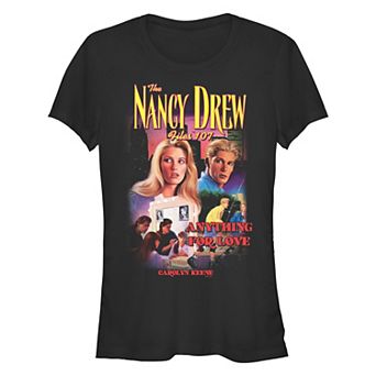 Juniors' The Nancy Drew Files 107 Anything For Love Fitted Graphic Tee