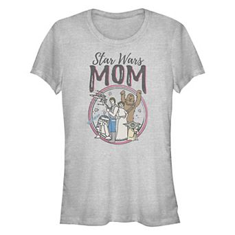 Women's Star Wars Mom Character Collage Fitted Graphic Tee
