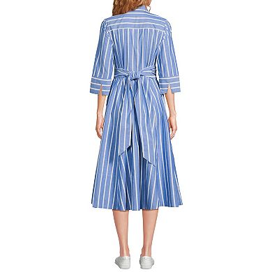 Women's Lands' End Midi Wrap Front Dress
