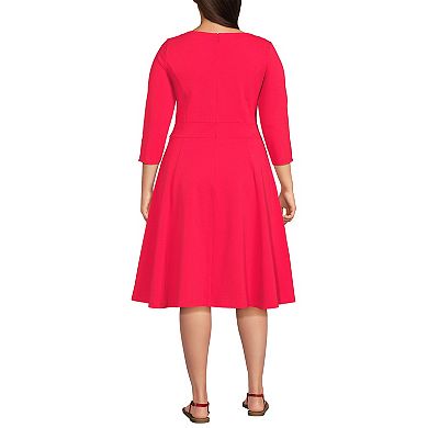 Plus Size Lands' End Starfish 3/4 Sleeve Dress