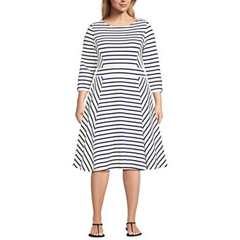 Plus Size Lands' End Starfish 3/4 Sleeve Dress