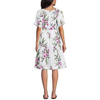 Women's Lands' End Pleated Knee Length Dress