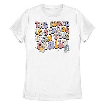 Juniors' Star Wars The Force Is Strong With This Family Graphic Tee