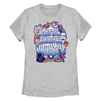 Juniors' Star Wars May The Fourth Be With You Graphic Tee
