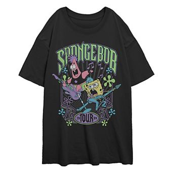 Juniors' Nickelodeon SpongeBob SquarePants Tour 1999 Oversized Graphic Tee