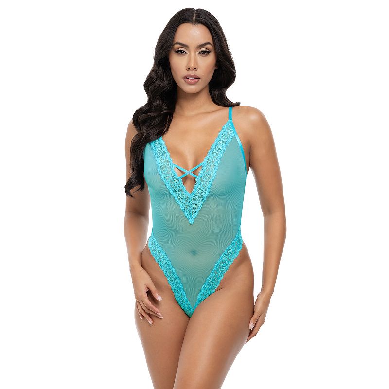 Women's Oh La La Cheri Zayla Teddy Lingerie, Size: Large-XL, Beach Blue