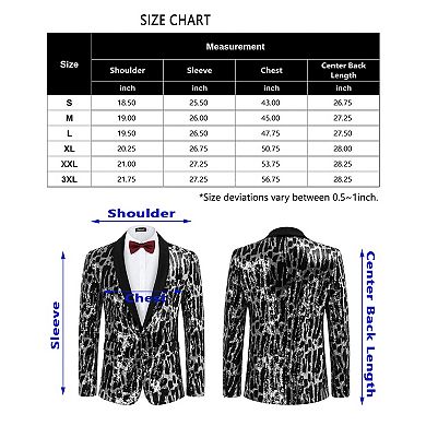 Men One Pices Shiny Sequin Blazer Suit Fashion One Button Tuxedo Jacket for Party, Show, Banquet