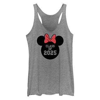 Disney's Minnie Mouse Ears Class Of 2025 Juniors' Tri-Blend Racerback Tank Top