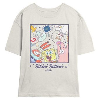 Juniors' Nickelodeon SpongeBob SquarePants Bikin Bottom 1999 Portrait Skimmer Graphic Tee