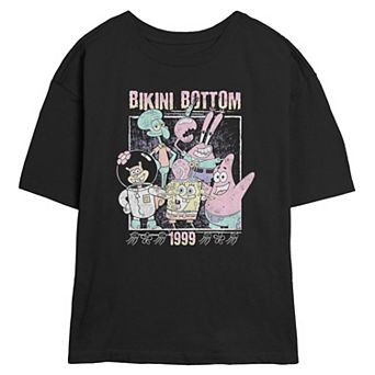 Juniors' Nickelodeon SpongeBob SquarePants Bikini Bottom Crew 1999 Skimmer Graphic Tee