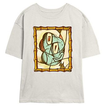 Juniors' Nickelodeon SpongeBob SquarePants Squidward Abstract Painting Skimmer Graphic Tee