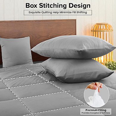 Lux Decor Collection 100% Polyester Comforter Set With Decorative Pillow Shams and Bed Skirt