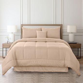 Lux Decor Collection 100% Polyester Comforter Set With Decorative Pillow Shams and Bed Skirt