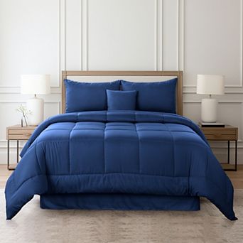 Lux Decor Collection 100% Polyester Comforter Set With Decorative Pillow Shams and Bed Skirt