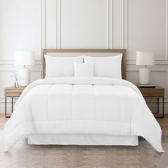 Lux Decor Collection 100% Polyester Comforter Set With Decorative Pillow Shams and Bed Skirt