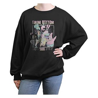 Juniors' Nickelodeon SpongeBob SquarePants Bikini Bottom 1999 Oversized Graphic Pullover