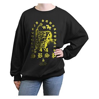 Juniors' Nickelodeon SpongeBob SquarePants Keep The Good Things Flowing Oversized Graphic Pullover