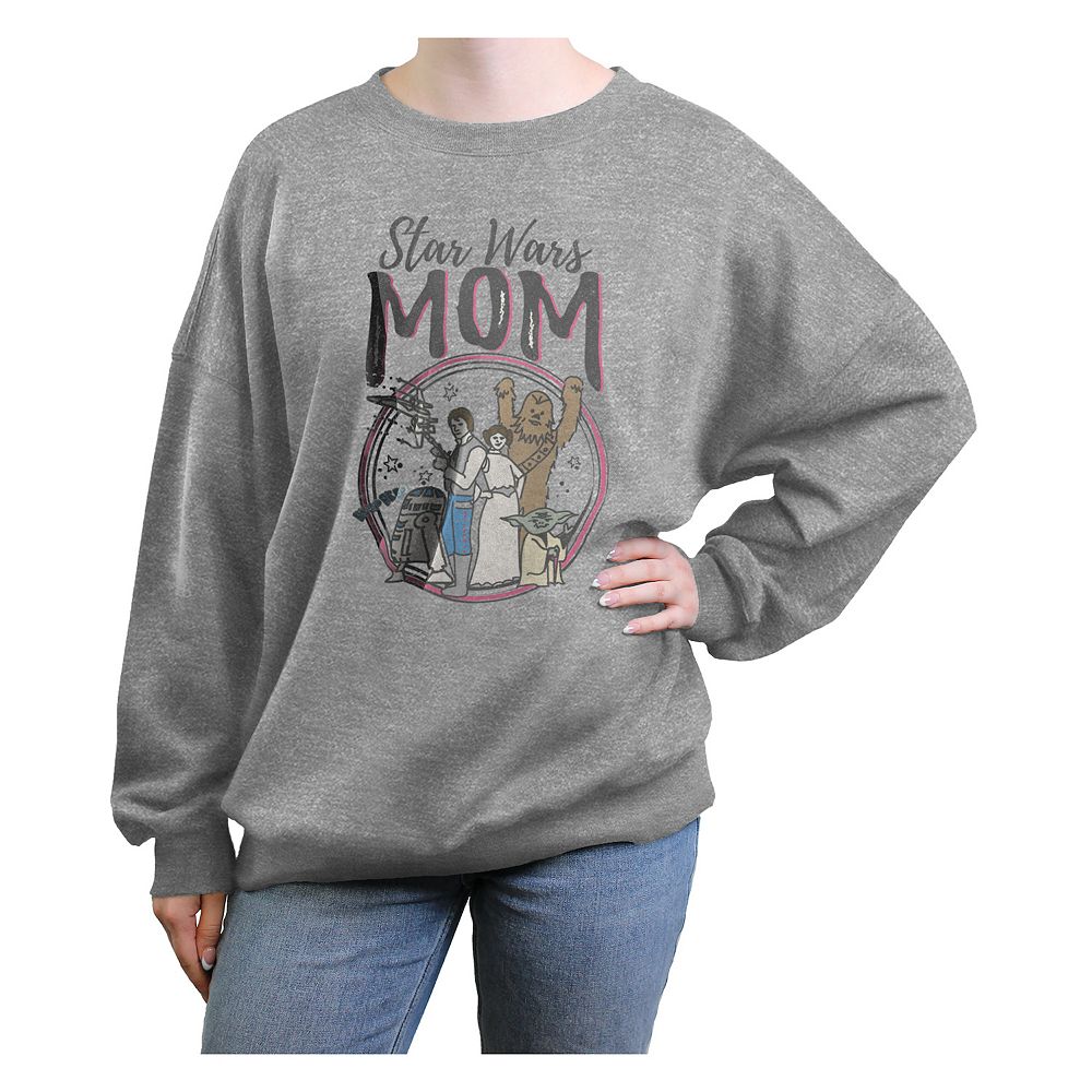 Women's Star Wars Mom Character Collage Oversized Graphic