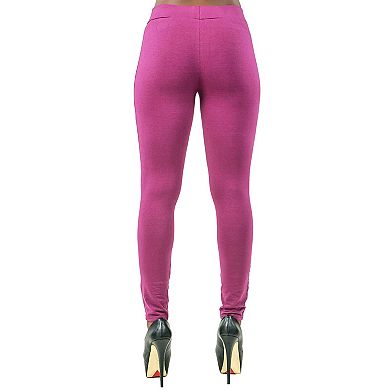 Curvy Women's Elastic Waistband Basic Leggings