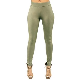 Curvy Women's Elastic Waistband Basic Leggings
