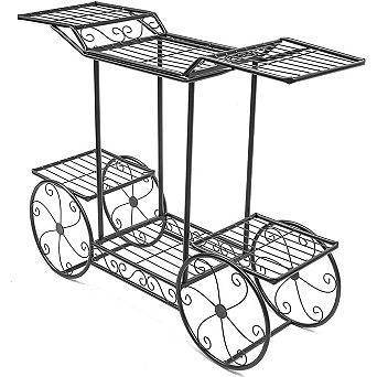 Sorbus Flower Cart Pot Display Rack