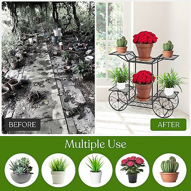 Sorbus Flower Cart Pot Display Rack