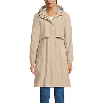 Women's Lands' End Packable Long Raincoat