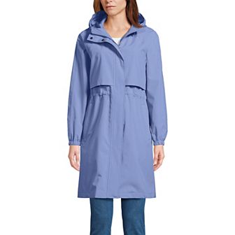Women's Lands' End Packable Long Raincoat