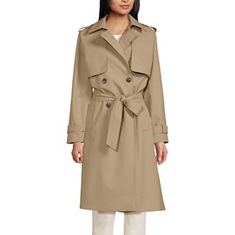 Women's Lands' End Modern Trench Waterproof Raincoat