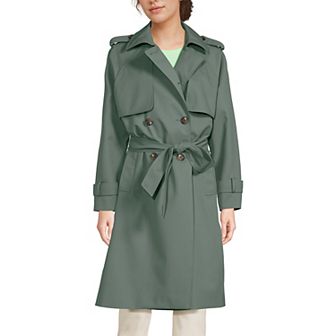Women's Lands' End Modern Trench Waterproof Raincoat