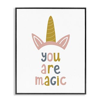Stupell Home Decor You Are Magic Unicorn Horn Framed Wall Art