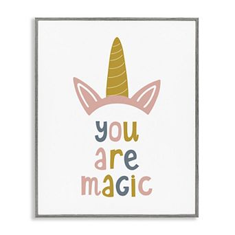 Stupell Home Decor You Are Magic Unicorn Horn Framed Wall Art
