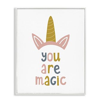 Stupell Home Decor You Are Magic Unicorn Horn Framed Wall Art