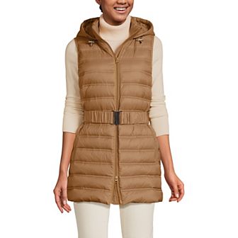 Women's Lands' End Wanderweight Belted Packable Down Vest