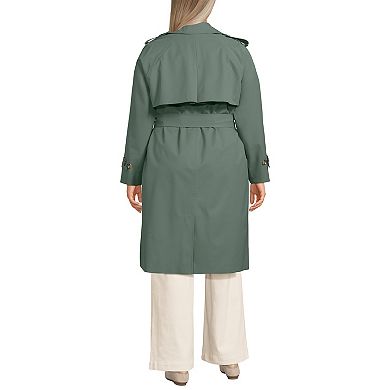 Plus Size Lands' End Squall Waterproof Modern Trenchcoat