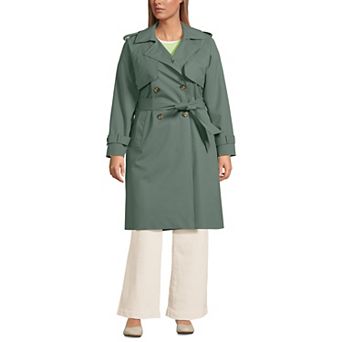 Plus Size Lands' End Squall Waterproof Modern Trenchcoat