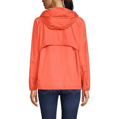 Women's Lands' End Packable Water Resistant UPF 50 Windbreaker Jacket